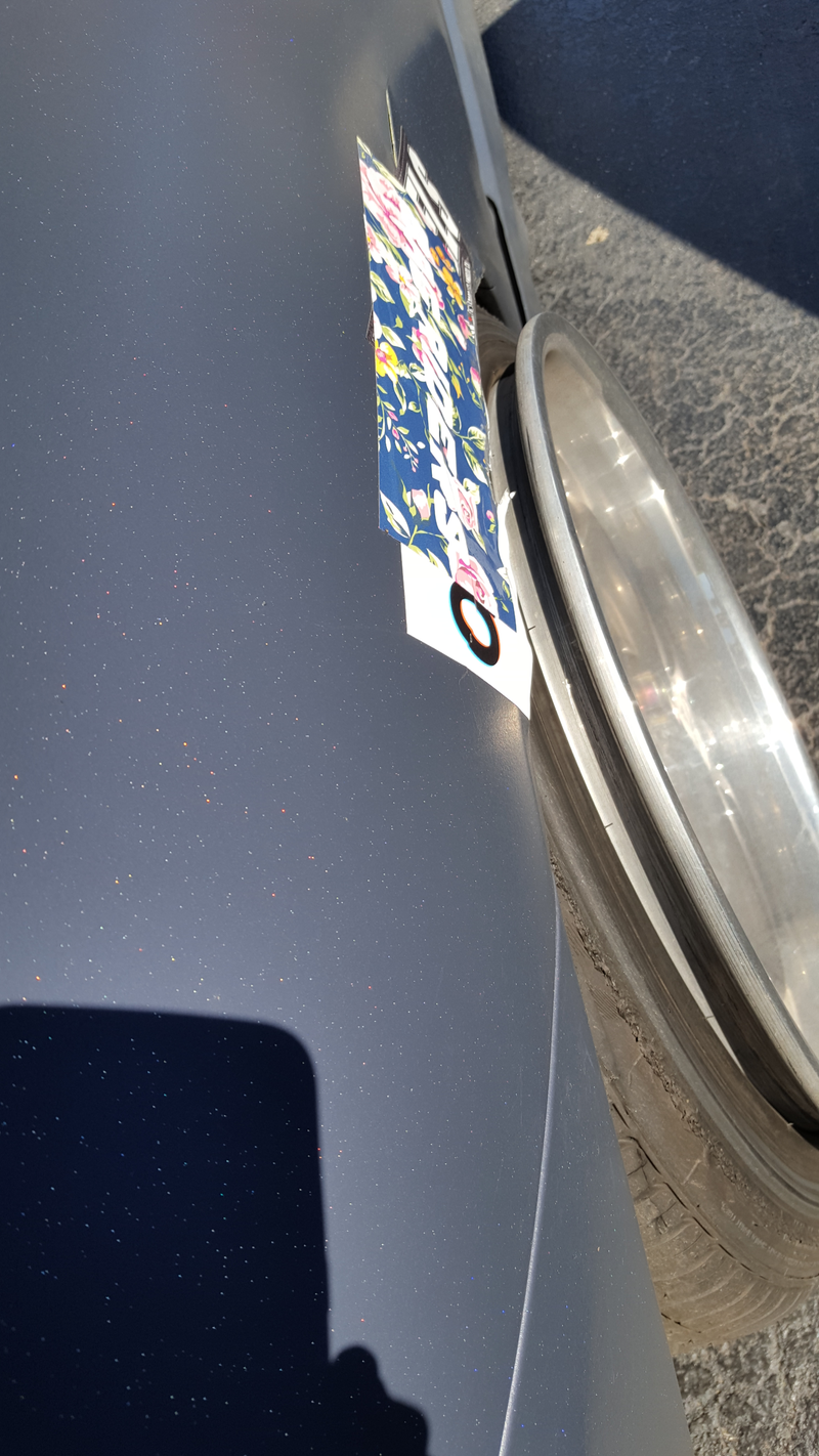 Because you can see where the fender is hitting the metal of the wheel.